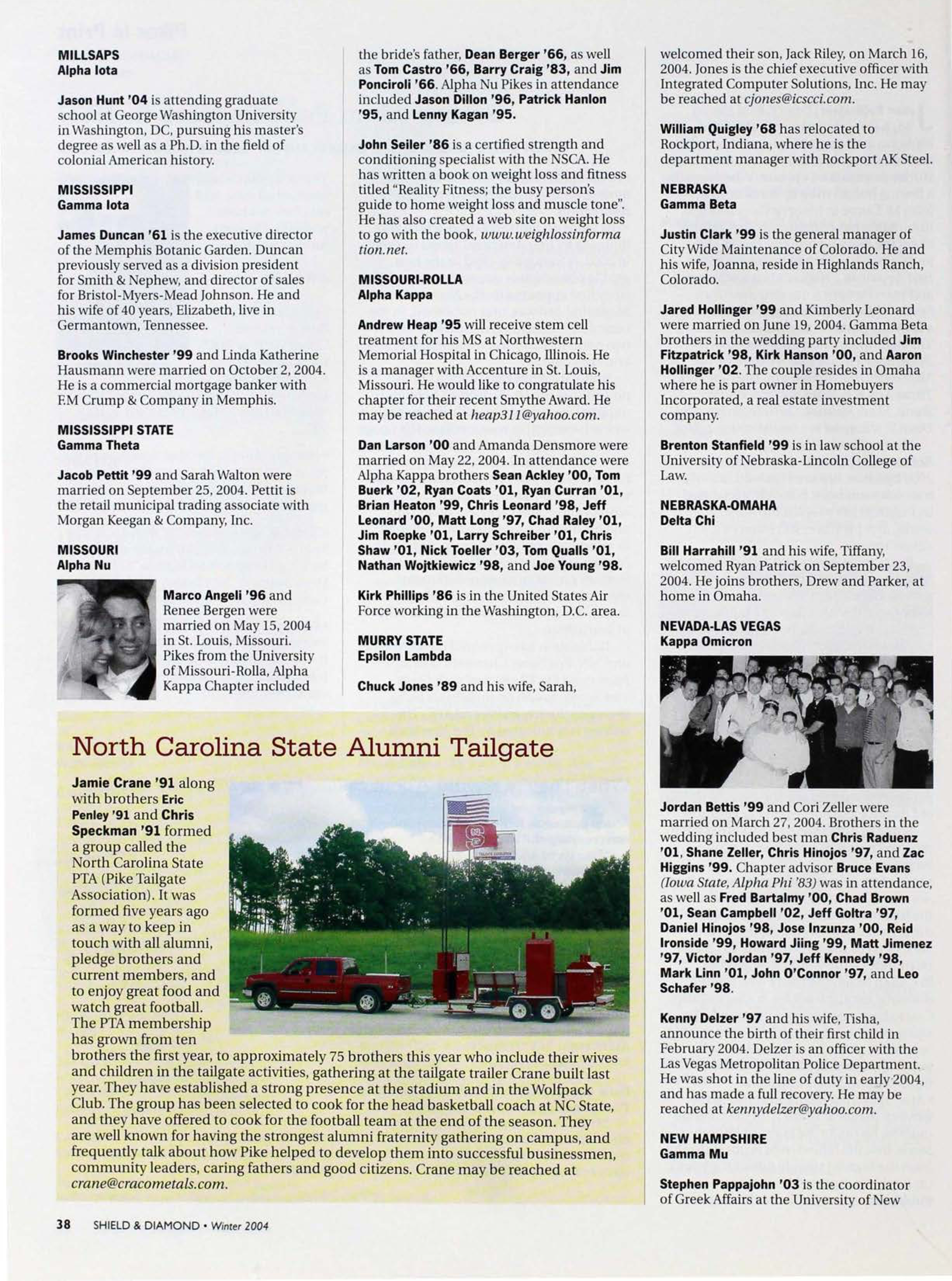 Alumni Notes, Continued, Winter 2004